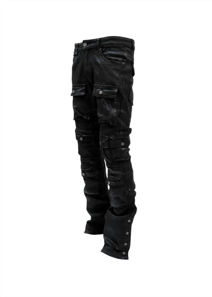 Tulones - Men's Coated Cargo Jeans - Rack Hunt
