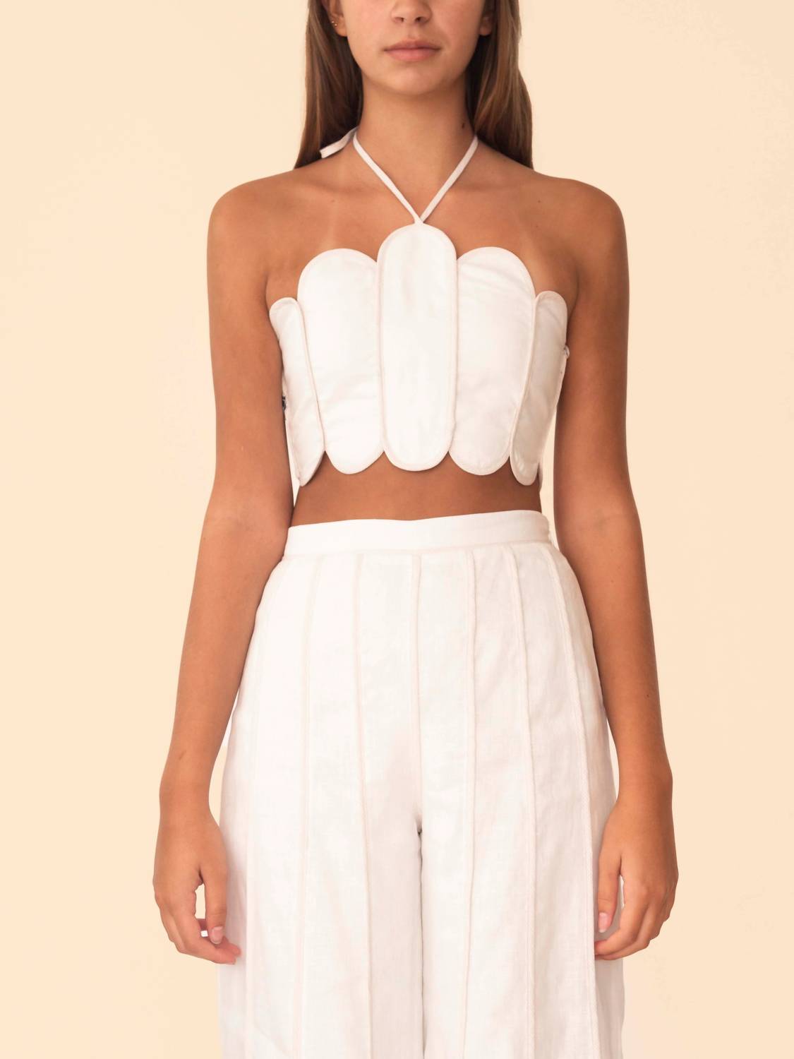 Lena Scalloped Top