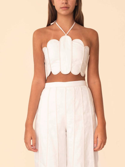 Lena Scalloped Top
