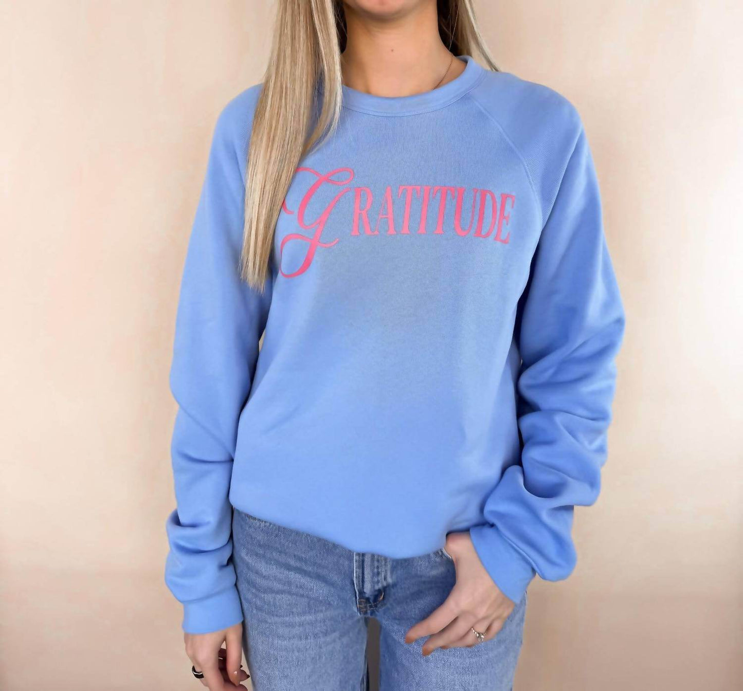 The Minted Olive - Gratitude Graphic Crewneck Sweatshirt - Rack Hunt -