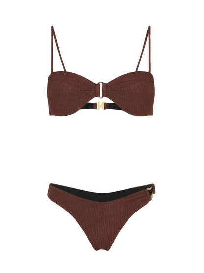 Nelblu - Women's Ondas Crinkle Cheeky Bikini Bottom - Rack Hunt