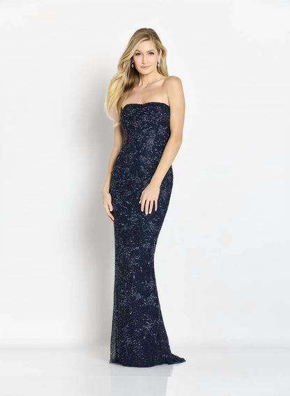 Lace Beaded Evening Dress