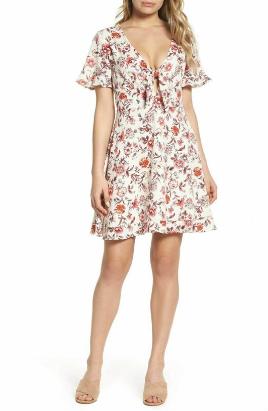 NSR - Floral Print Ruffle Flare Mini Dress - Rack Hunt -