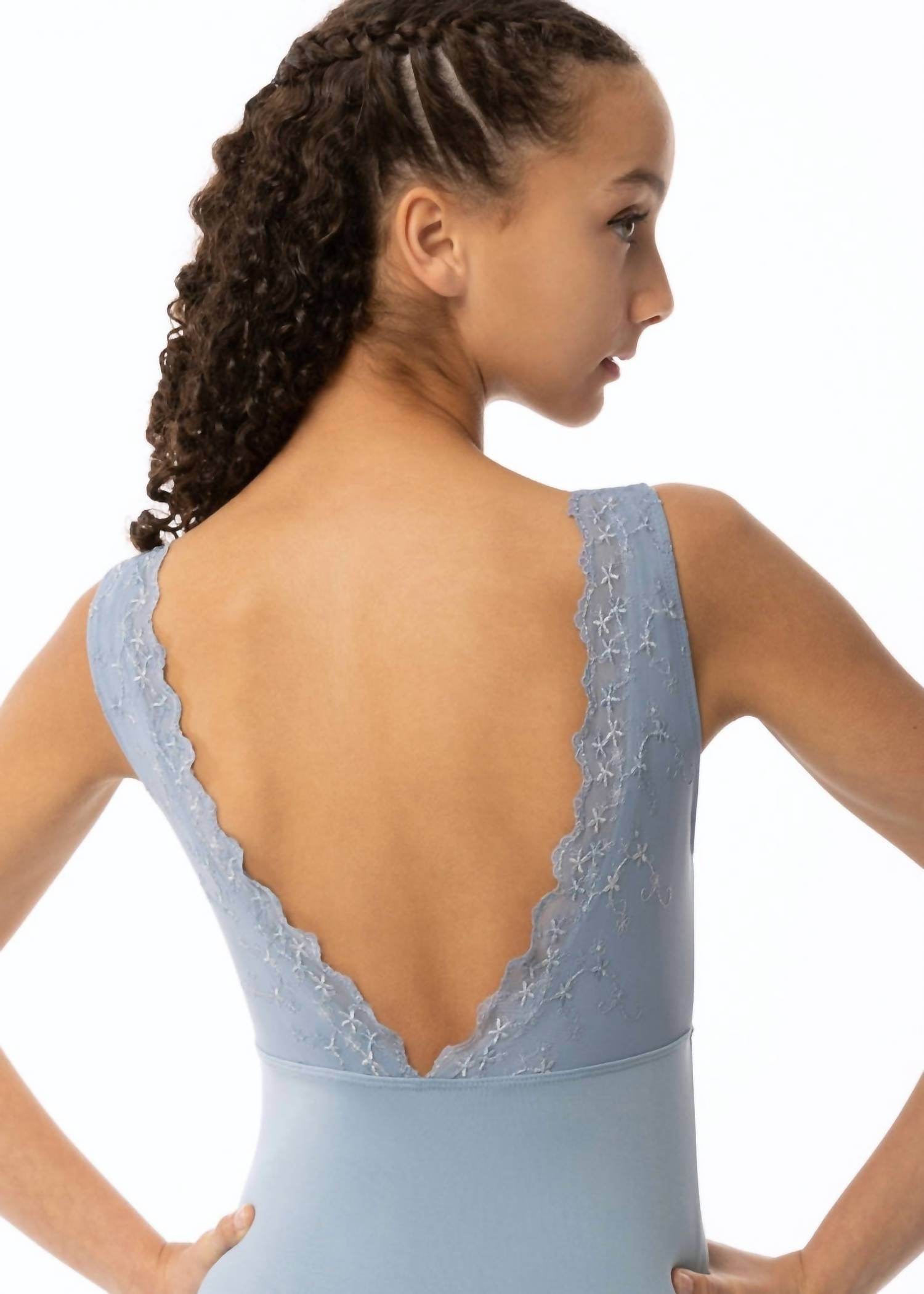 Suffolk Dance - Daphne Pinch Front Lace Trim Leotard - Rack Hunt -