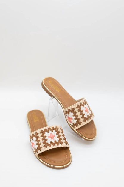 Women's You're So Golden Crochet Sandals