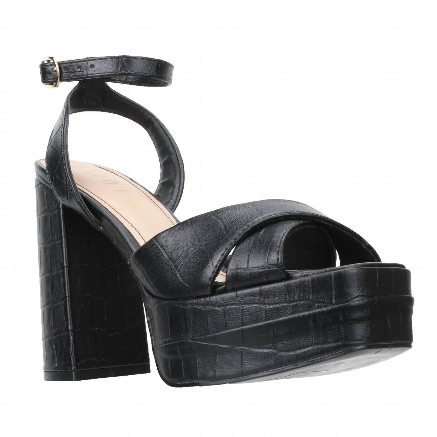 Women's Platform Dress Croco Sandal