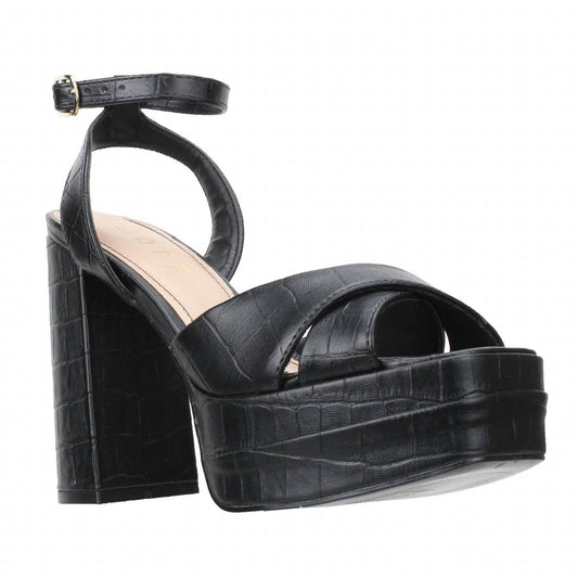 Women's Platform Dress Croco Sandal