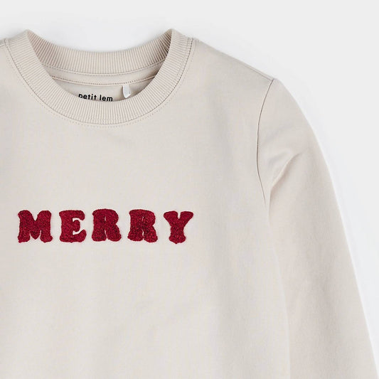 Girls' Merry Varsity Knit Sweatshirt