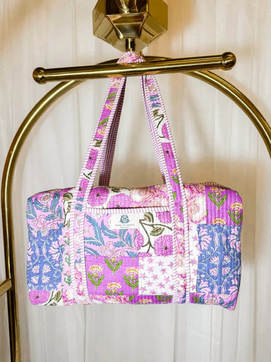 Women's Starlit Blooms Quilted Duffle Bag