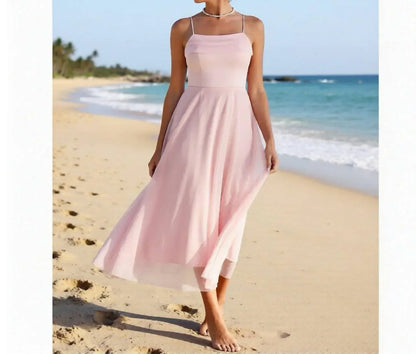 Cupshe - Madison Beach Wedding Honeymoon Tulle Tie Back Maxi Dress - Rack Hunt