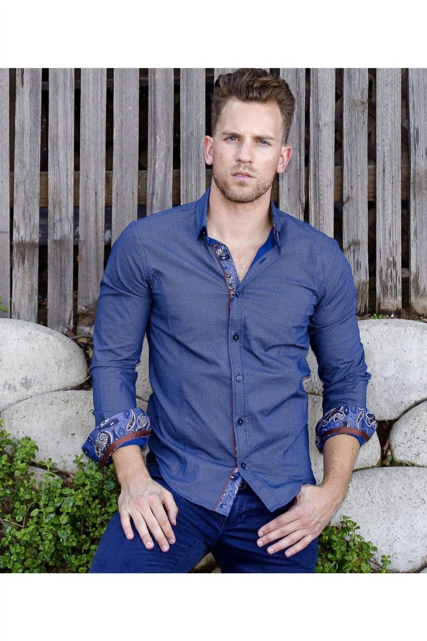 Button Down Shirt With Trim