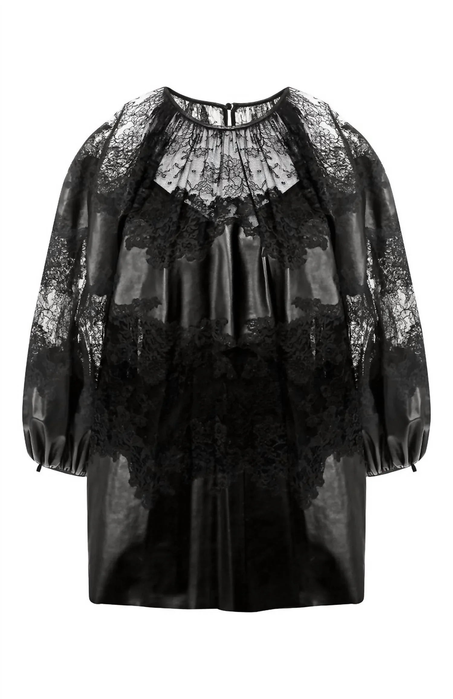 Valentino - Loose Glossy Leather Blouse - lifestyle view - Rack Hunt