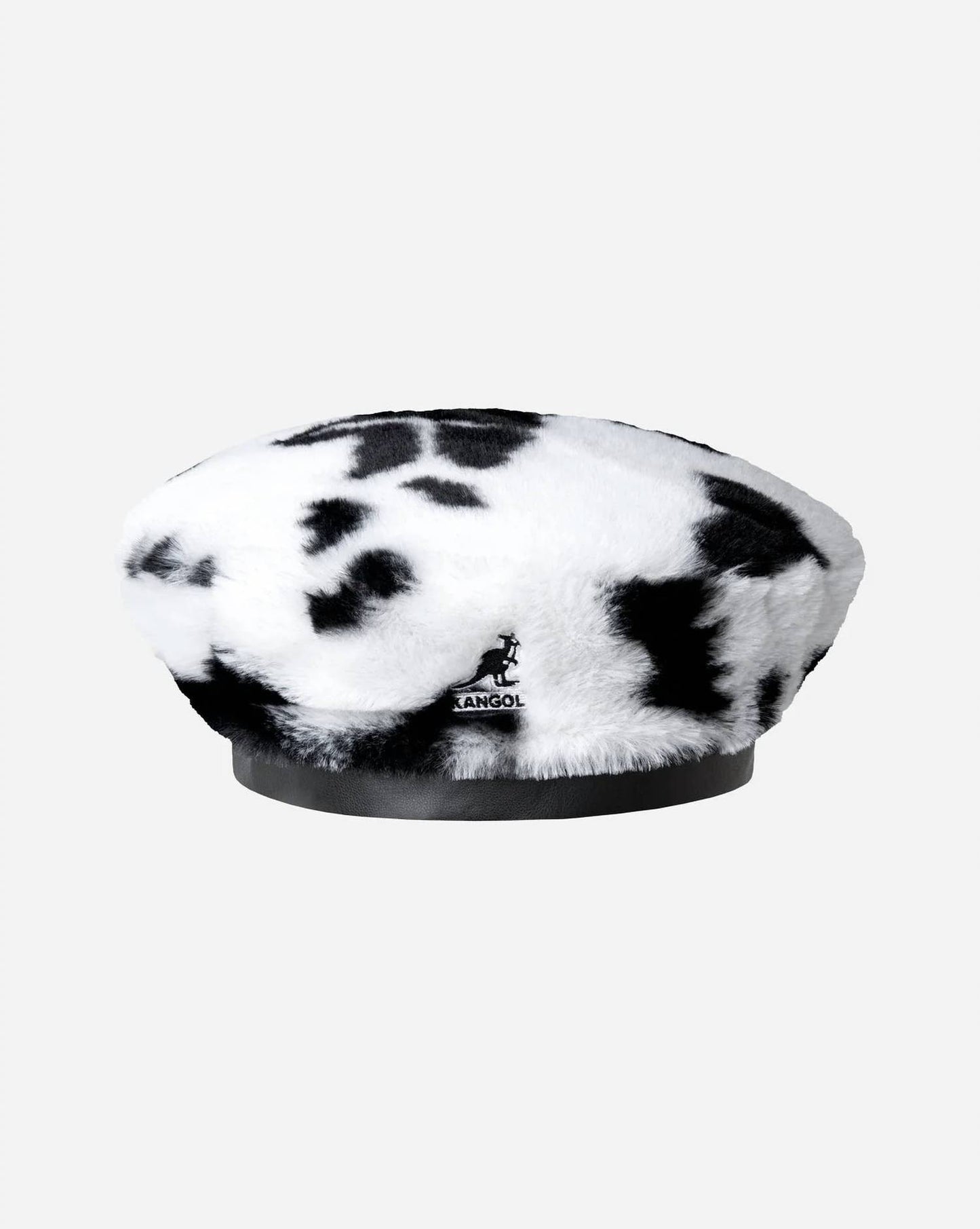 Women's Faux Fur Cow Print Beret