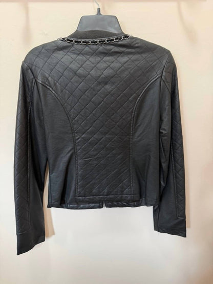 Women's Faux Leather Quilted Jacket