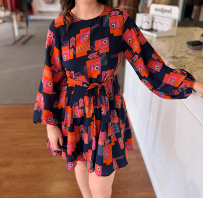 Tamsin Geo Print Mini Dress