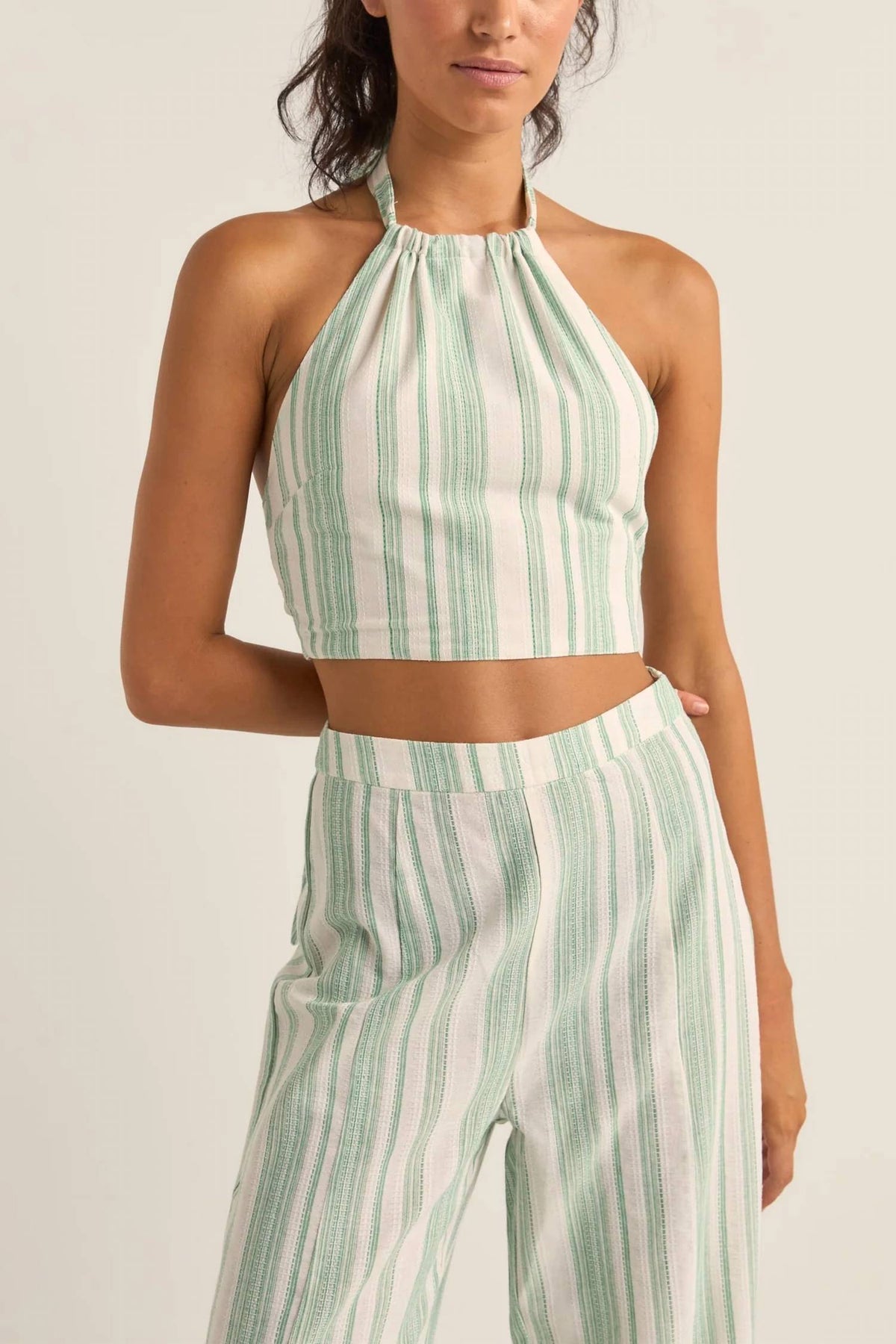 Dinero Stripe Halter Top