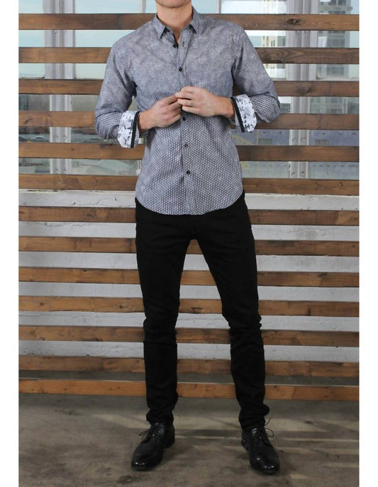 Long Sleeve Button Down Shirt With Trim