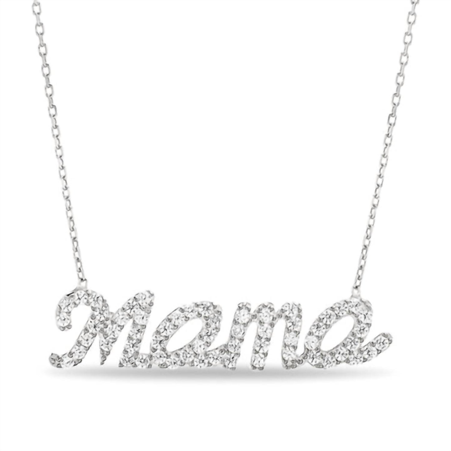 Women's Cubic Zirconia "mama" Necklace