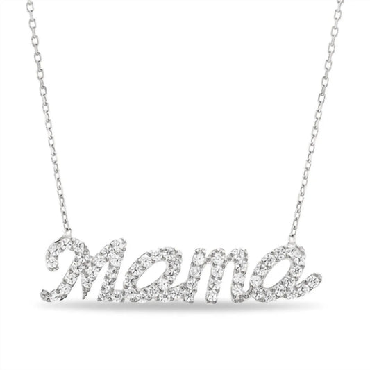 Women's Cubic Zirconia "mama" Necklace