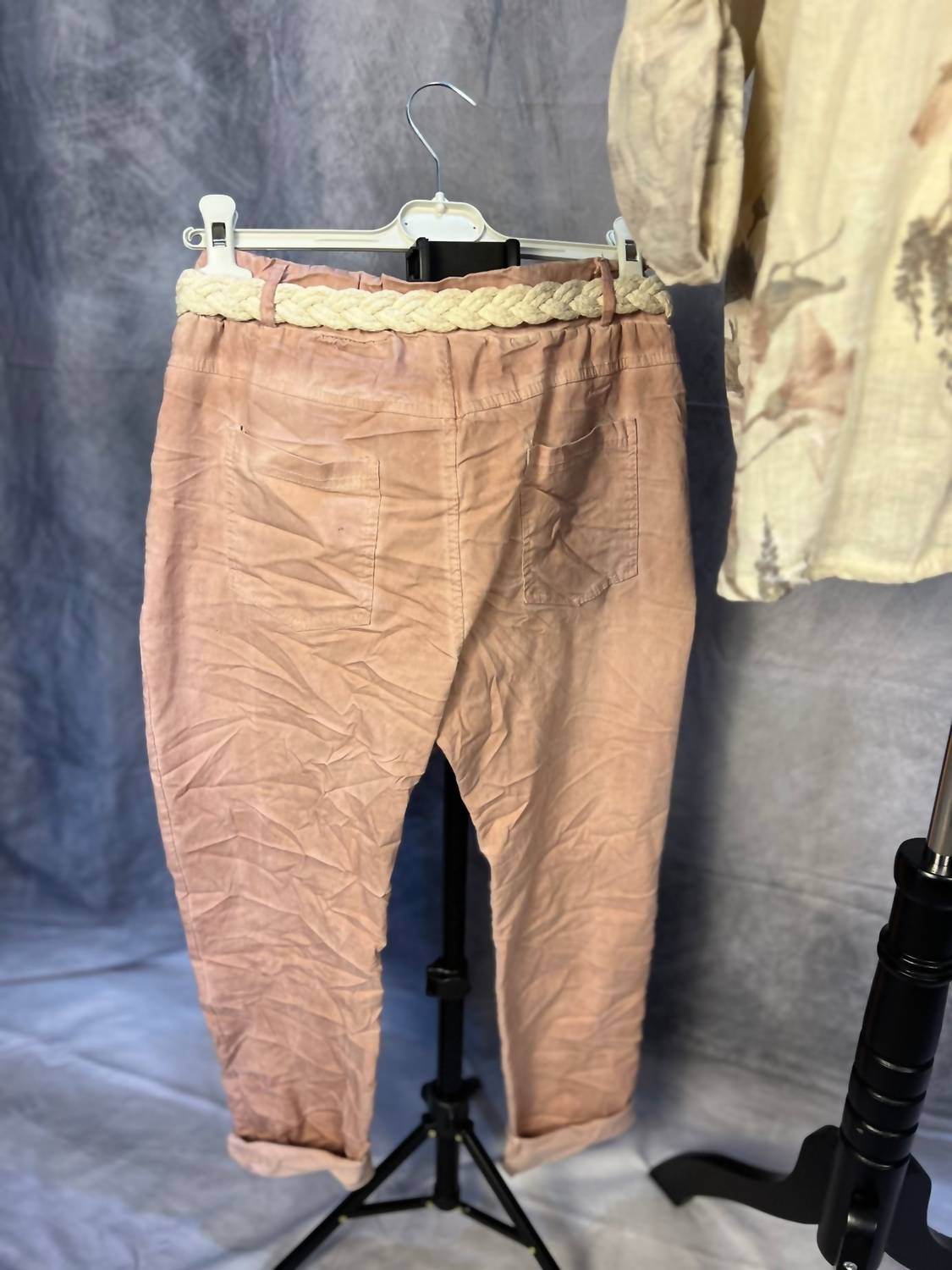 Urban Mangoz - Women's Stretch Pants With Belt - Rack Hunt -