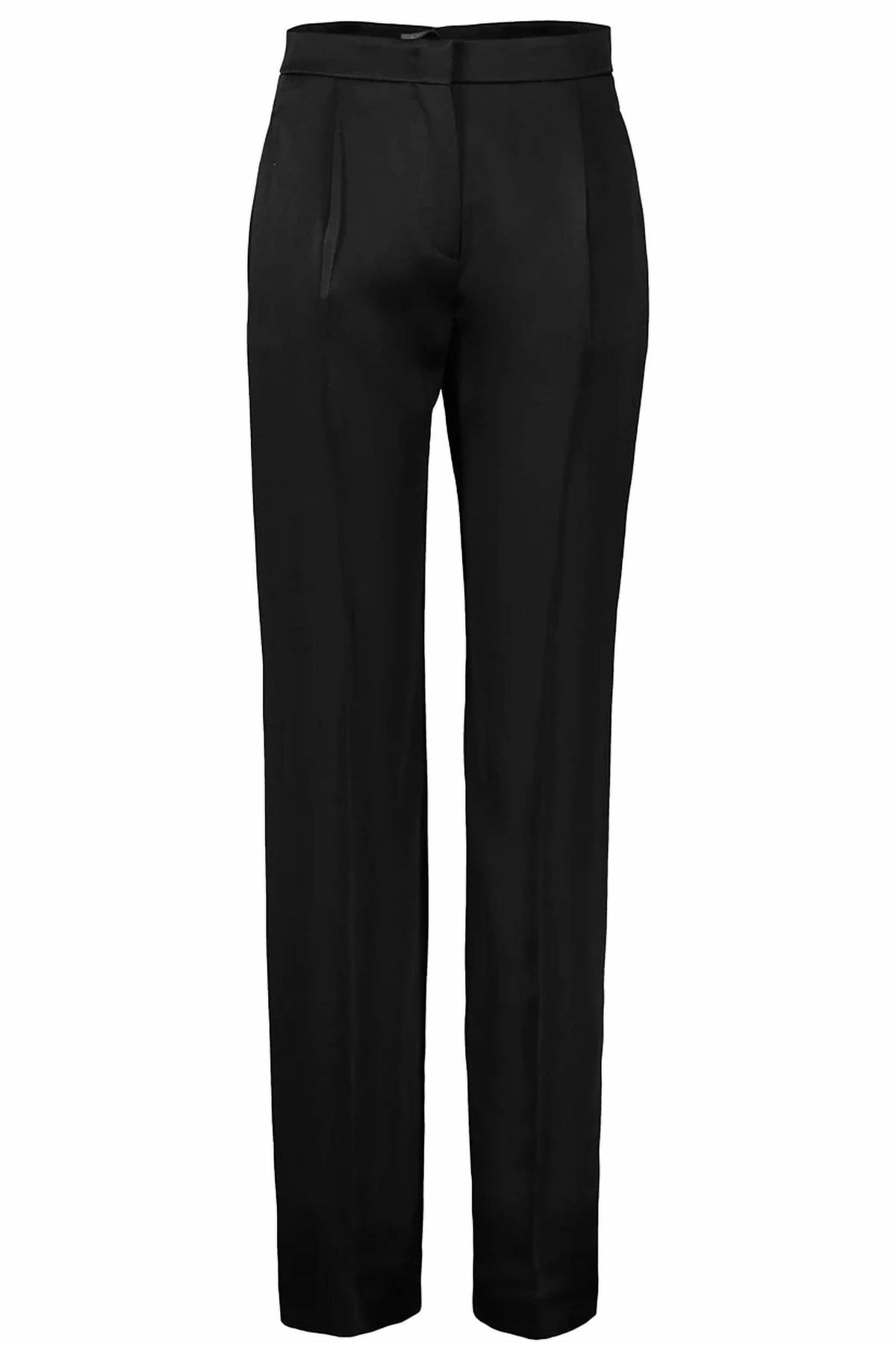 Flat Front Satin Trouser