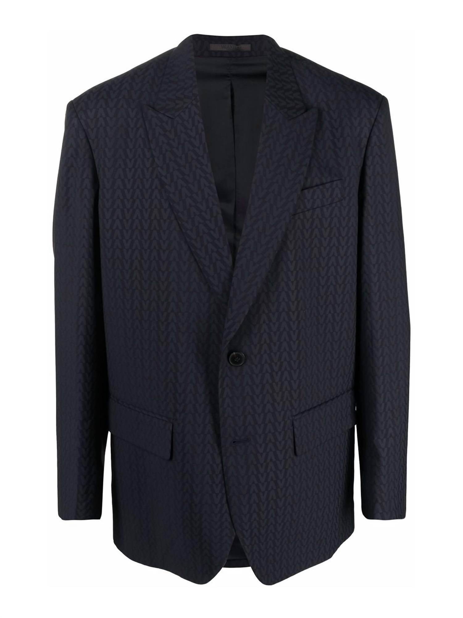 Valentino - Monogram Jacquard Wool Jacket - Rack Hunt