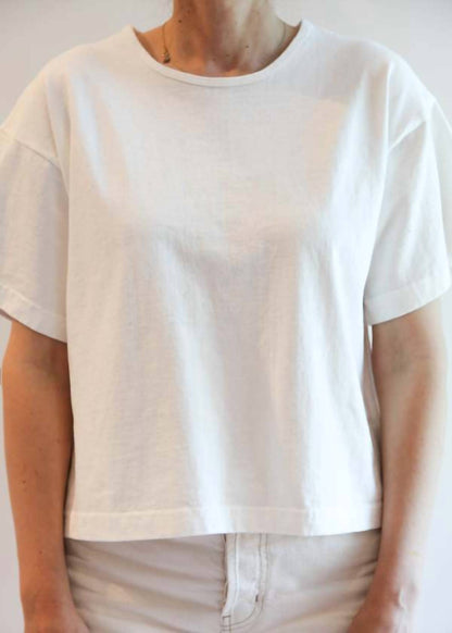 Crew Neck Short Sleeve Crop Tee
