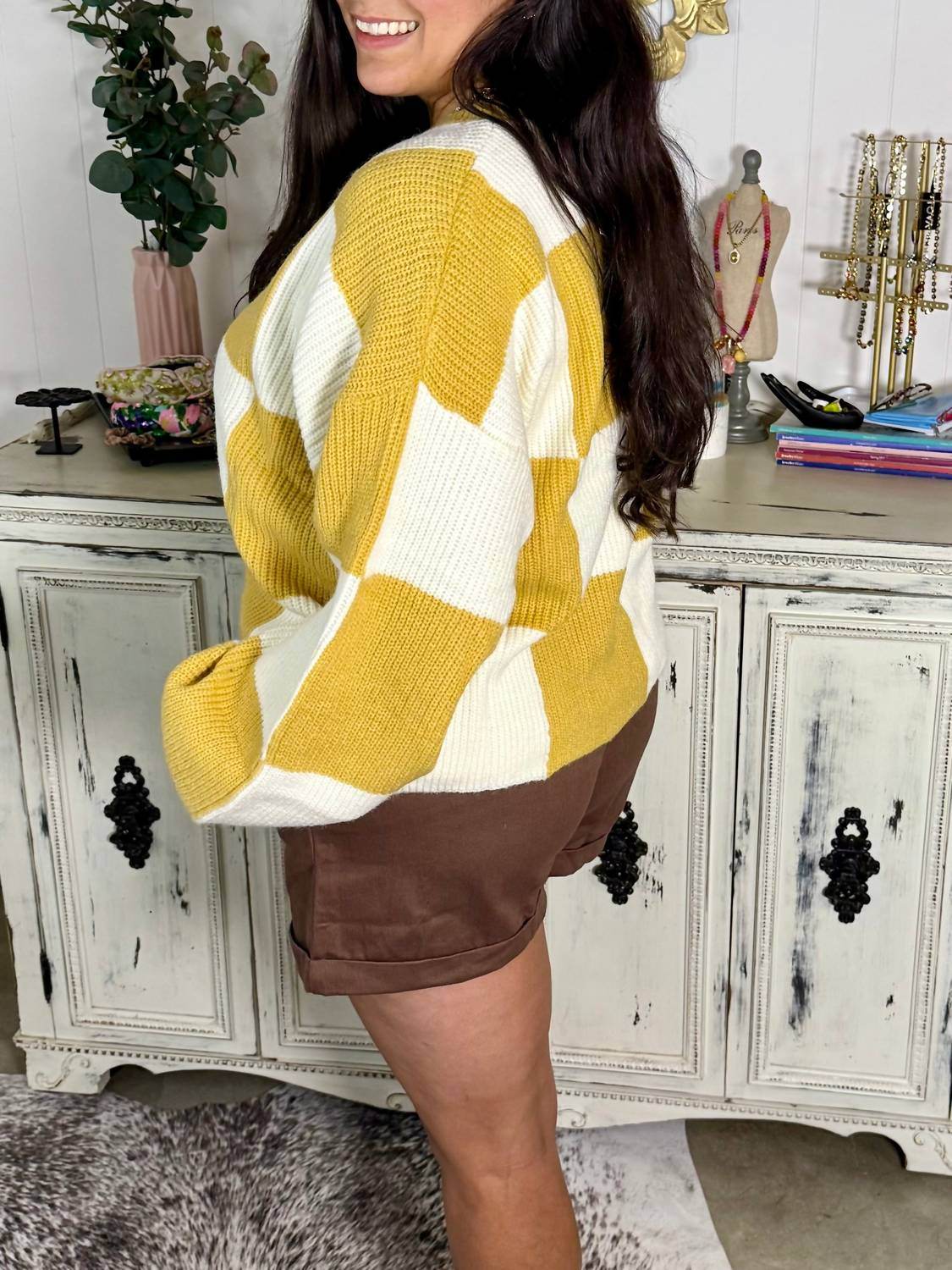 LDC - Checkered Chunky Sweater - Rack Hunt -