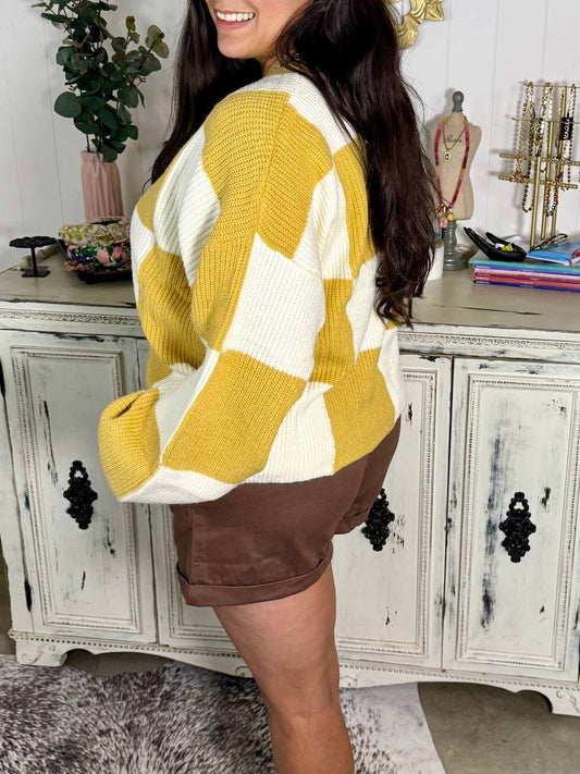 LDC - Checkered Chunky Sweater - Rack Hunt -