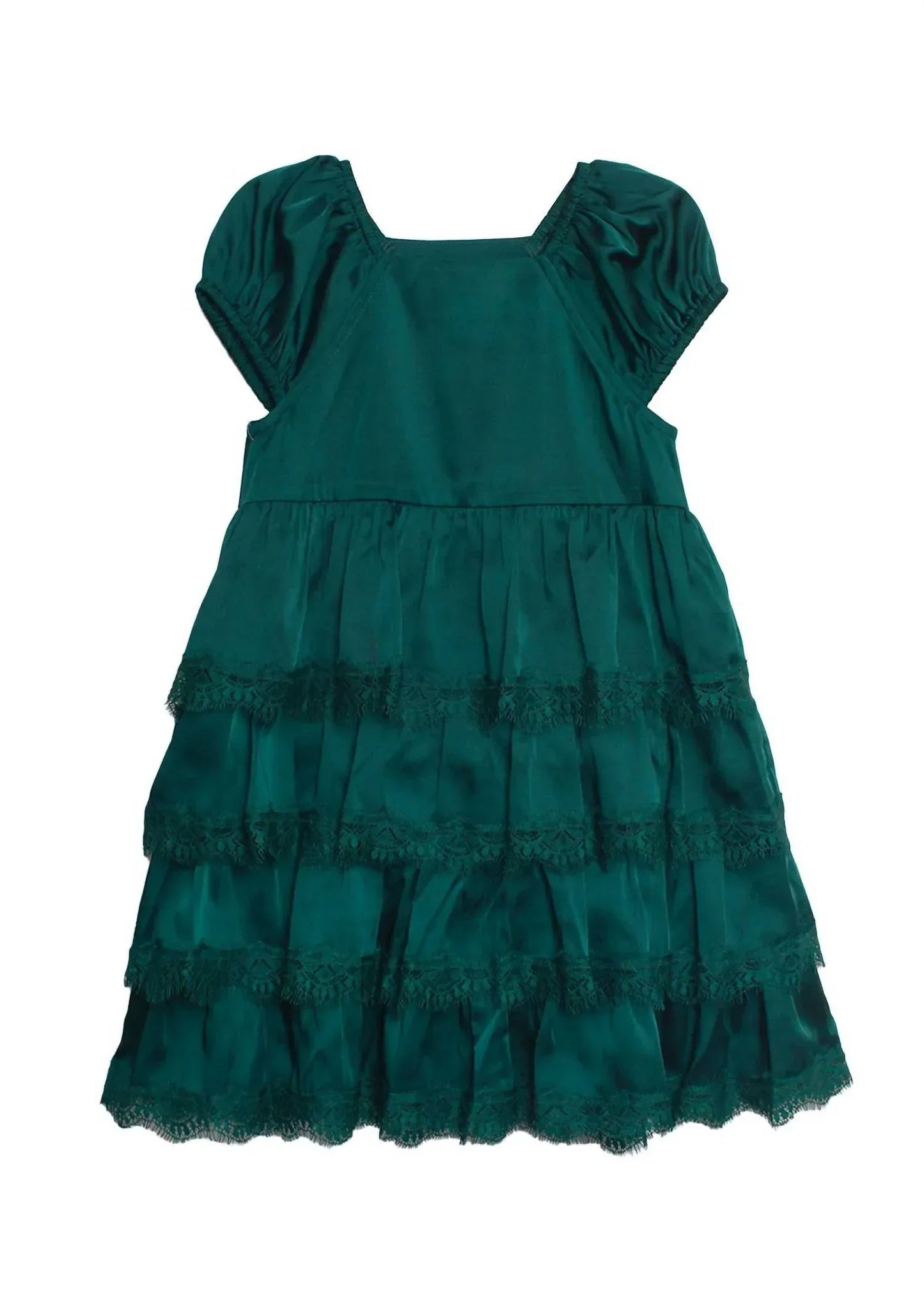 Isobella & Chloe - Girl's Cap Sleeve Lace Tiered Dress - Rack Hunt