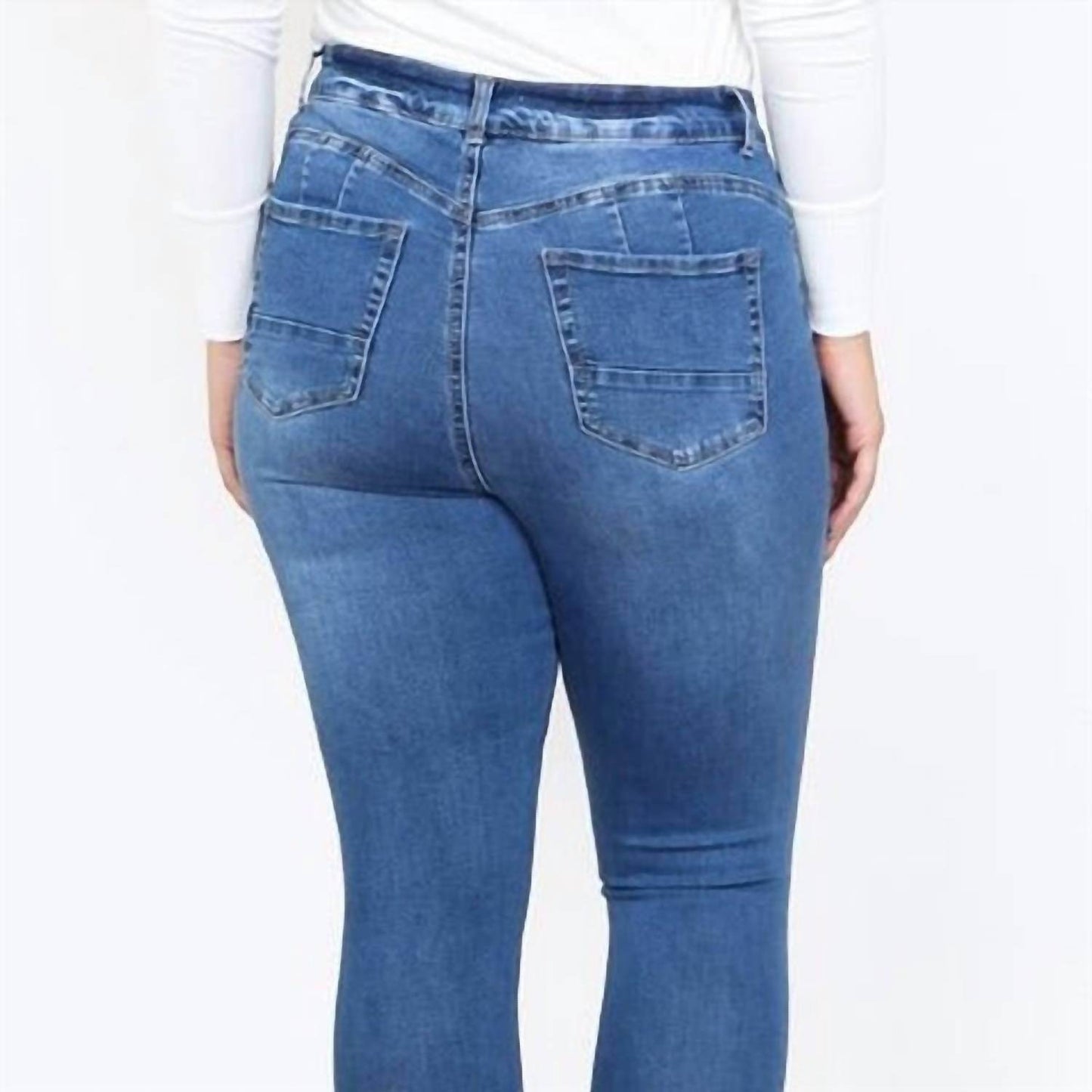 Haute Curve - Plus Size Ripped Skinny Jeans - Rack Hunt -