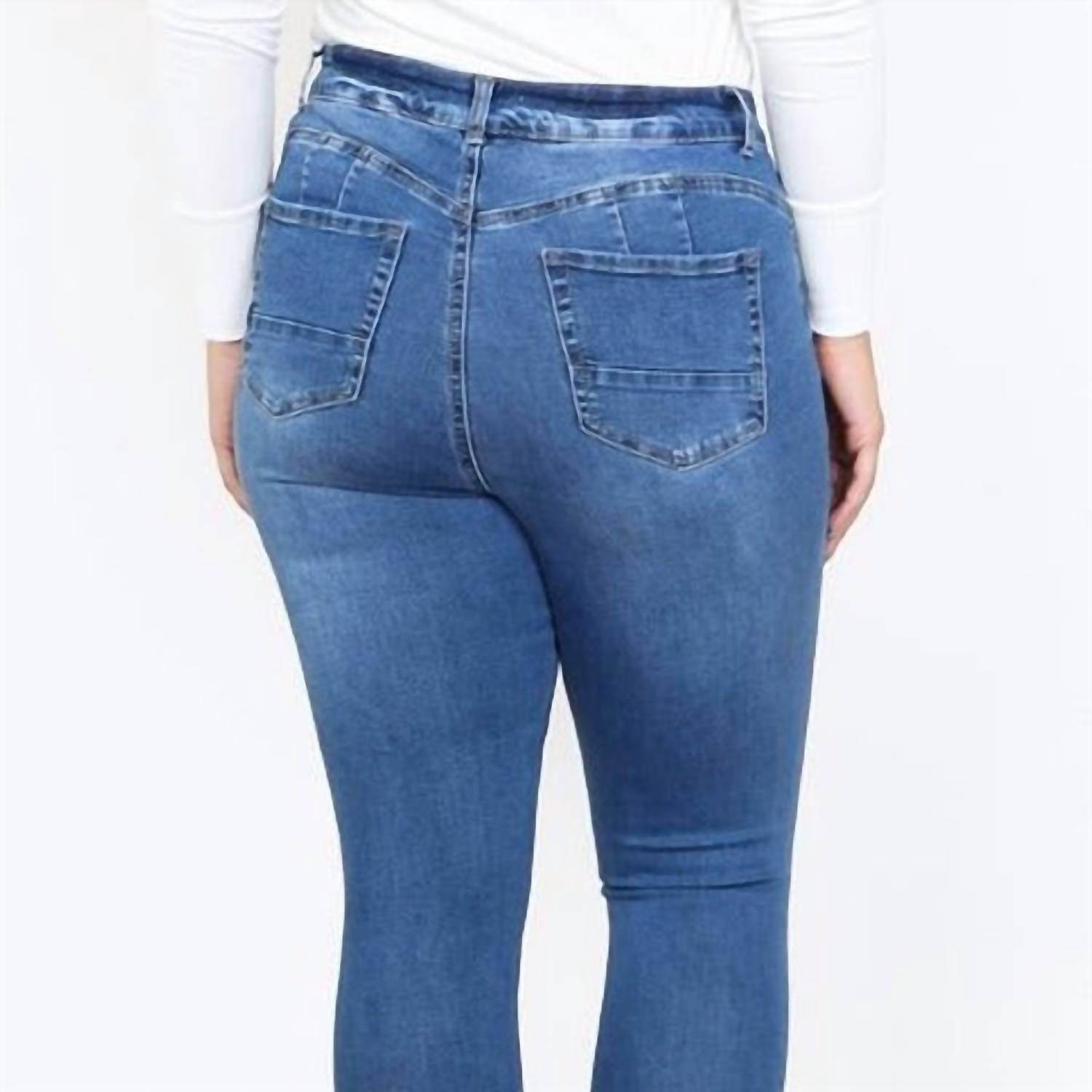 Haute Curve - Plus Size Ripped Skinny Jeans - Rack Hunt -
