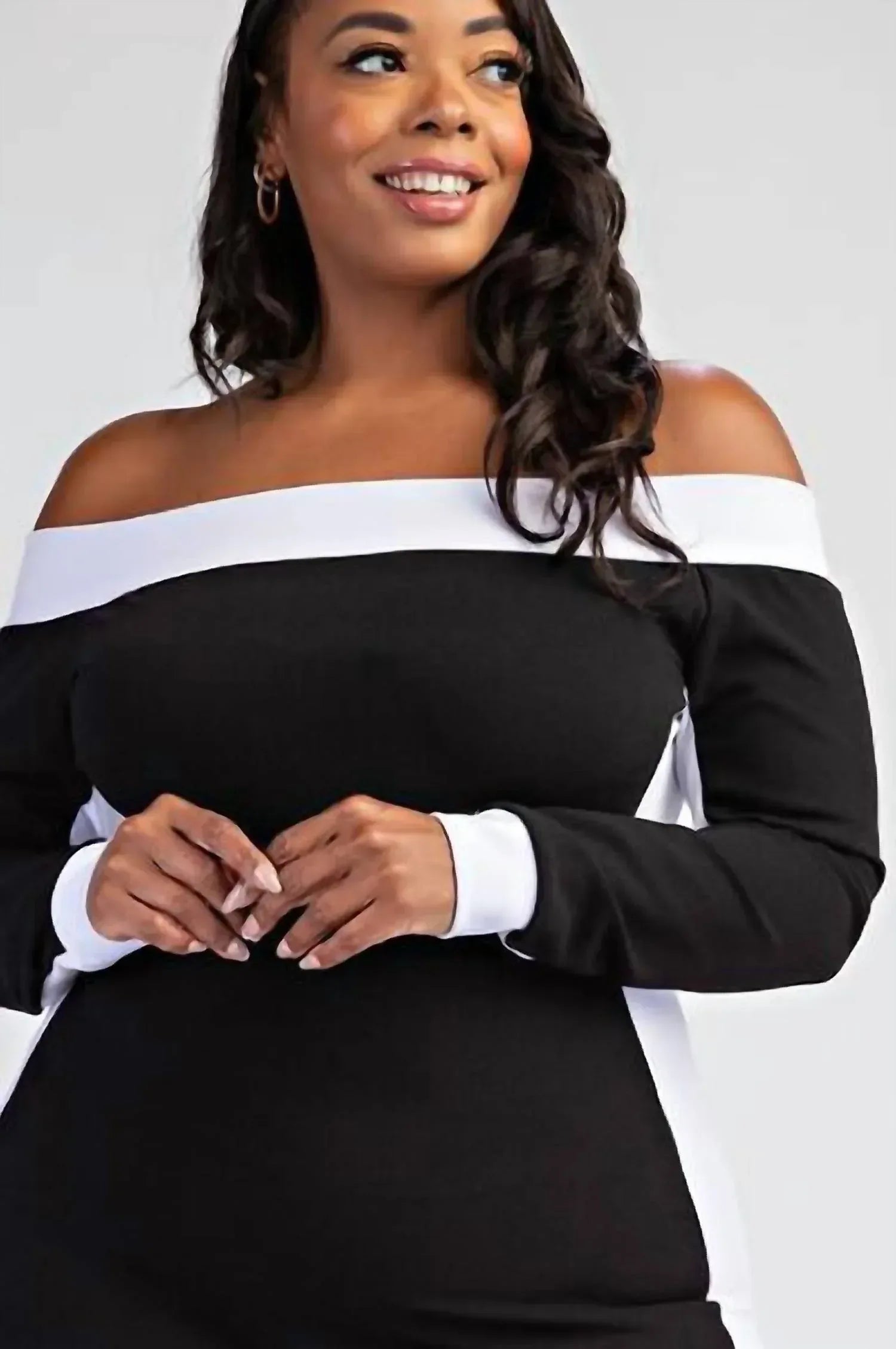 The Curve LA - Off Shoulder Mid Length Dress - Rack Hunt
