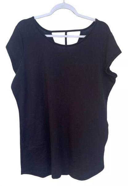Women's Activewear Short Sleeve V Back Tunic