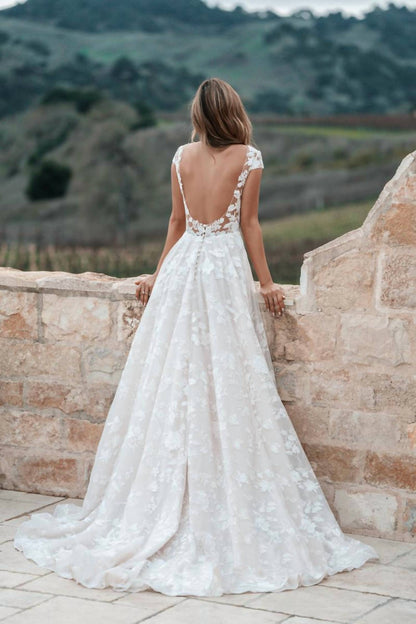 Floral Lace Wedding Dress
