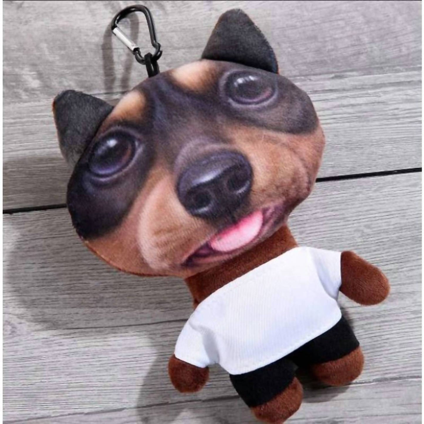 Women's Baby Face Beagle Jumbo Stuffed 3d Key Fob Keyring