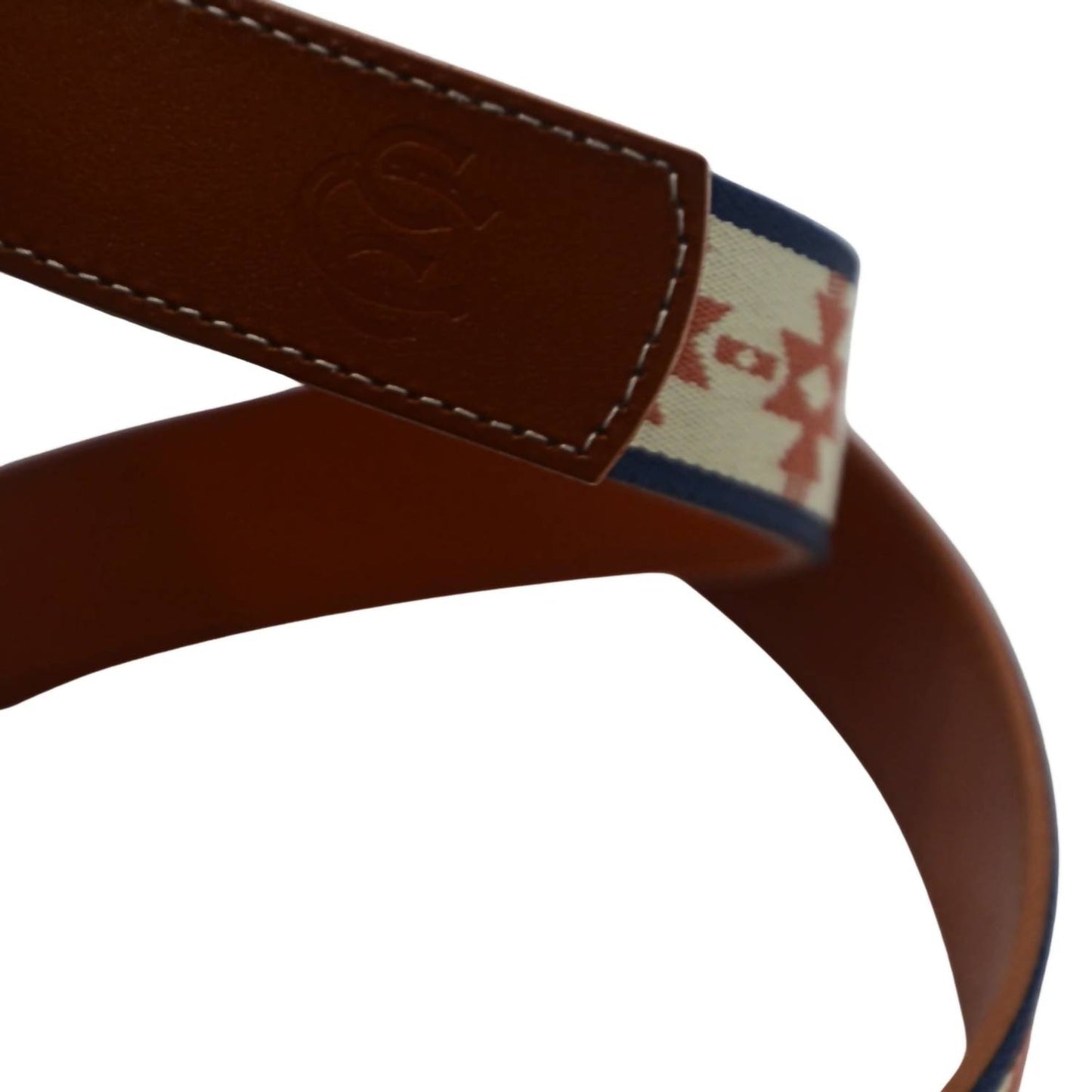 Unisex Woven Leather Bandera Belt