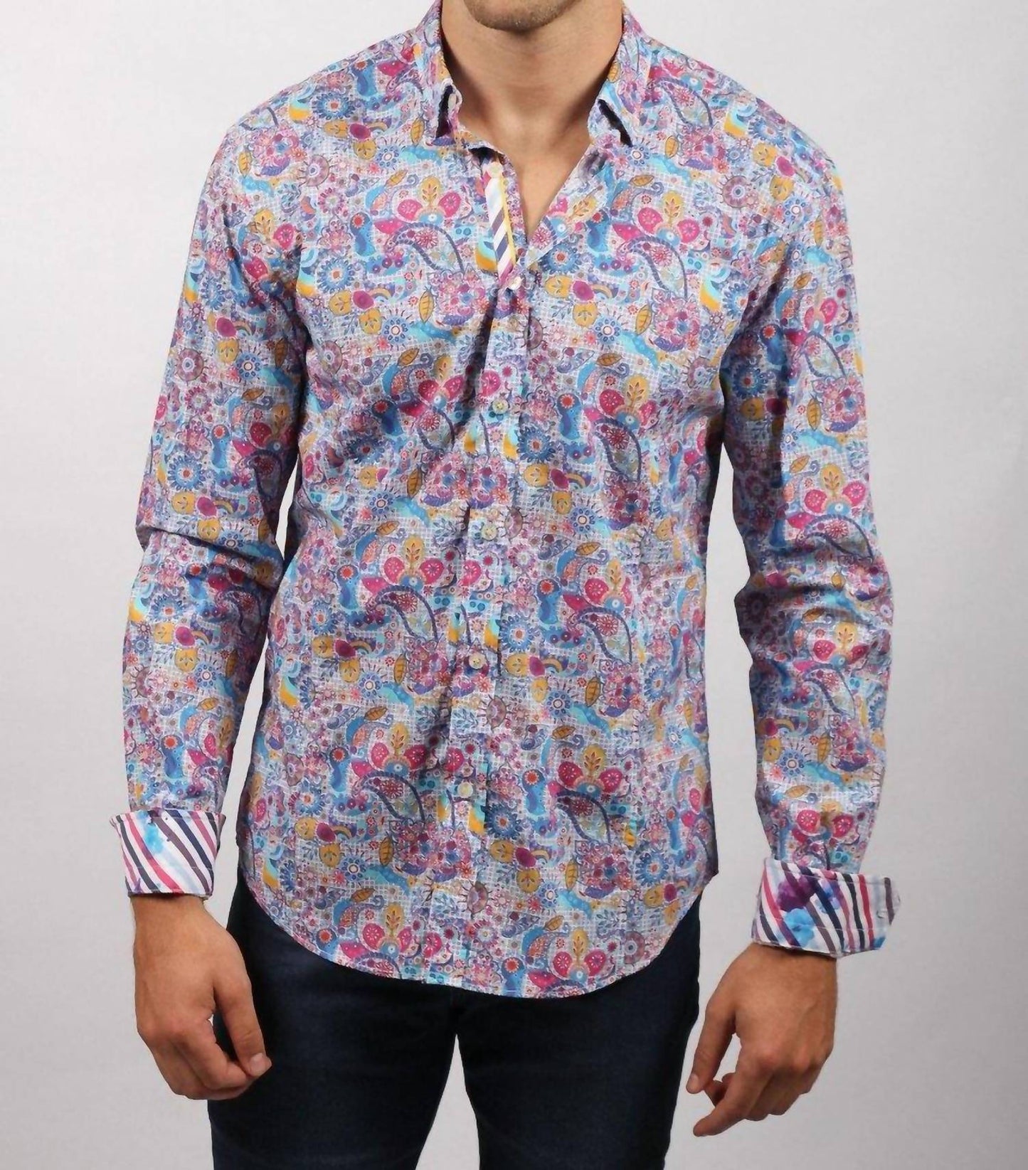 Button Down Print Shirt