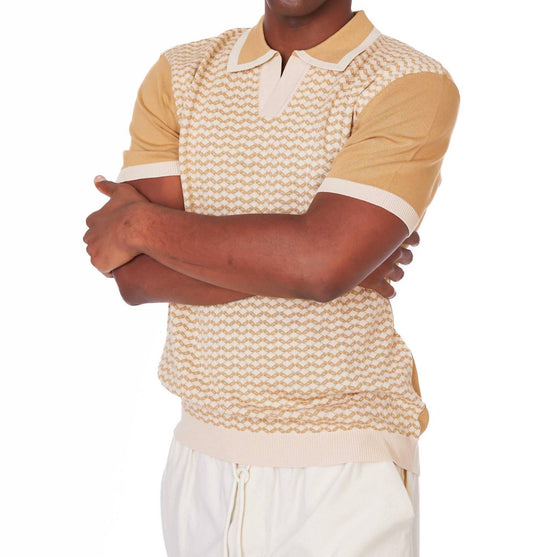 Men's Textured Polo Shirt