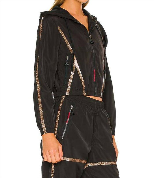 ADAM SELMAN Sport Women's Windbreaker Taped Jacket in Black - view 2