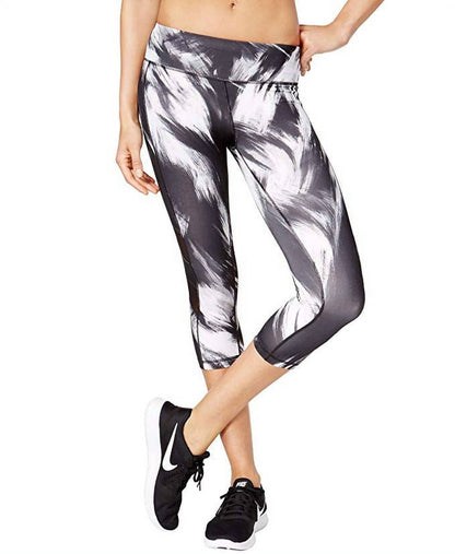 Women's Printed Mesh Cropped Leggings