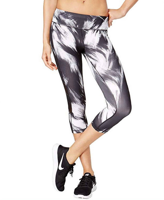 Women's Printed Mesh Cropped Leggings