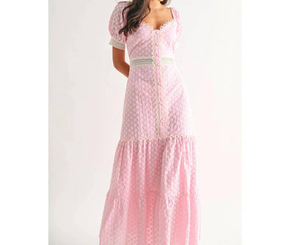 Lace Trimmed Maxi Dress
