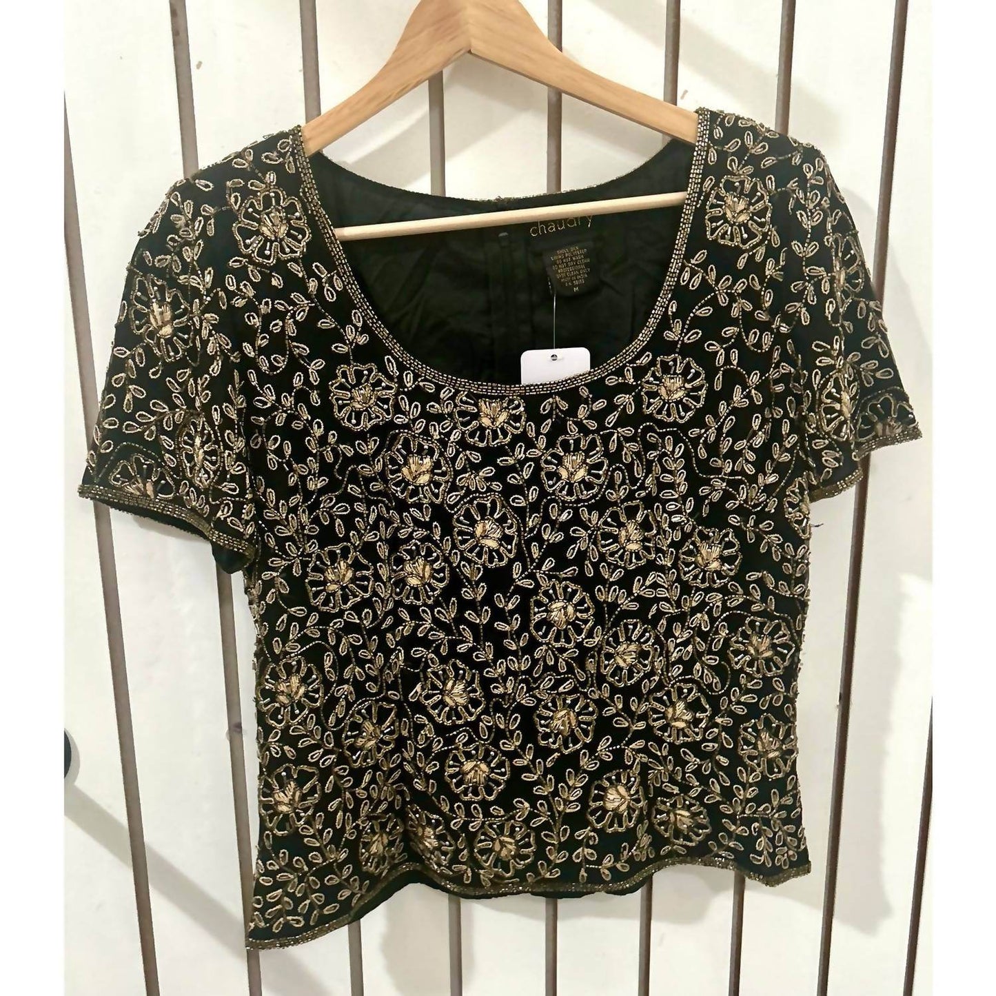 Chaudry - Women's Silk Beaded Blouse - Rack Hunt -