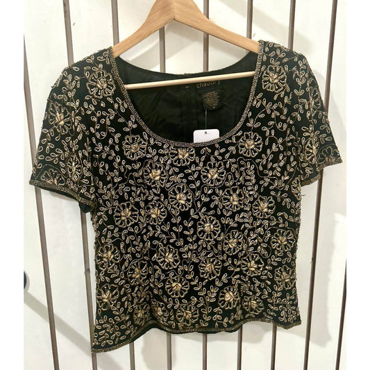 Chaudry - Women's Silk Beaded Blouse - Rack Hunt -