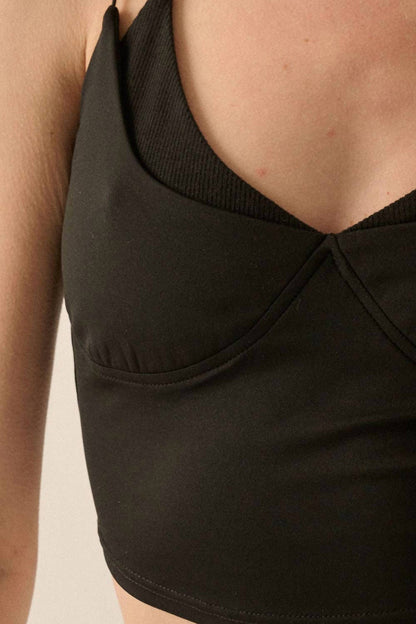 Elevate Layered Rib-Knit Cami Top
