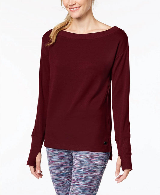 Boat-Neck Long-Sleeve Top