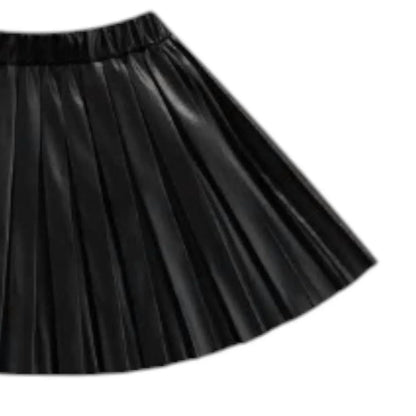 The New Class - Girl's Megan Faux Polyurethane Pleated Skirt - Rack Hunt
