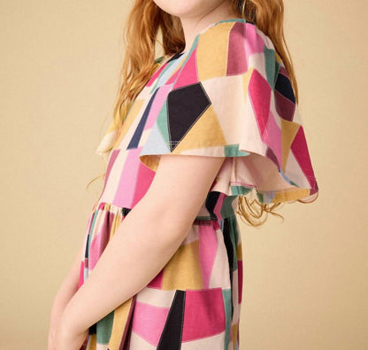 Girl's Butterfly Sleeve Dress