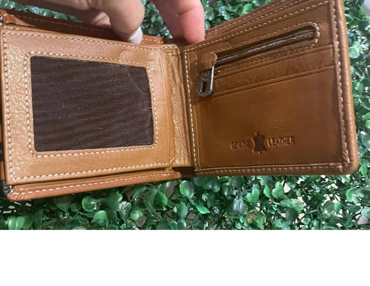 Swanson Christian Products - Men's Embossed American Flag Genuine Leather Wallet With Rfid Blocking - Rack Hunt